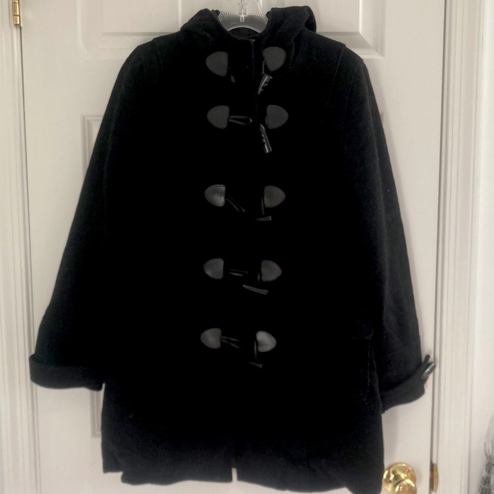 Black wool and cashmere coat